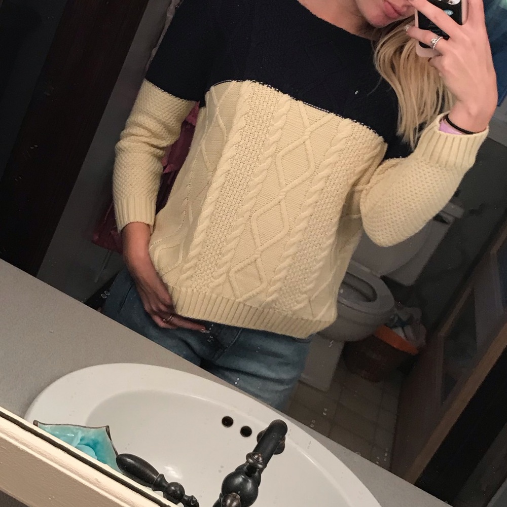 Navy & Creme Sweater